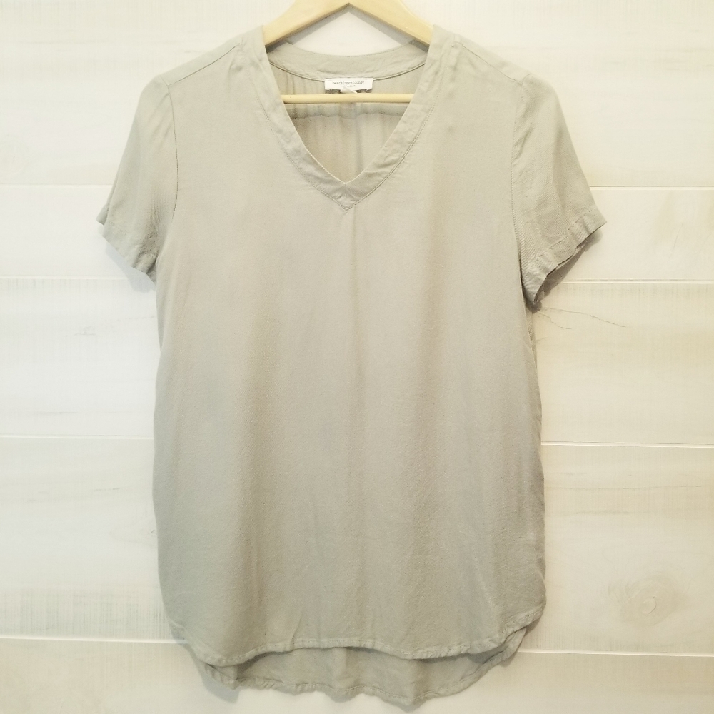 {S} BeachLunchLounge Khaki Summer Tee Shirt